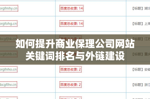 如何提升商业保理公司网站关键词排名与外链建设