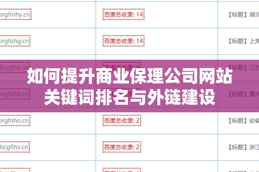 如何提升商业保理公司网站关键词排名与外链建设