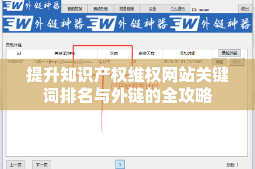 提升知识产权维权网站关键词排名与外链的全攻略