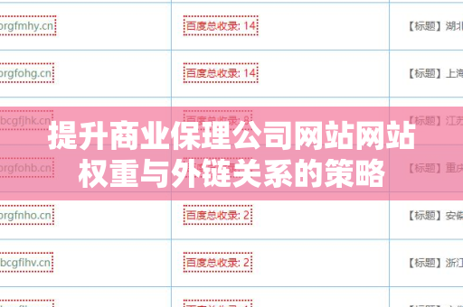提升商业保理公司网站网站权重与外链关系的策略