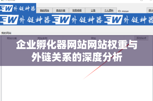 企业孵化器网站网站权重与外链关系的深度分析