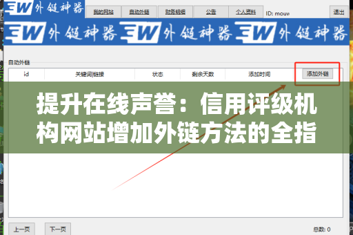 提升在线声誉：信用评级机构网站增加外链方法的全指南