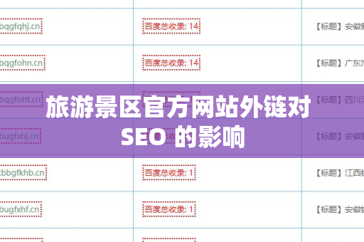 旅游景区官方网站外链对 SEO 的影响