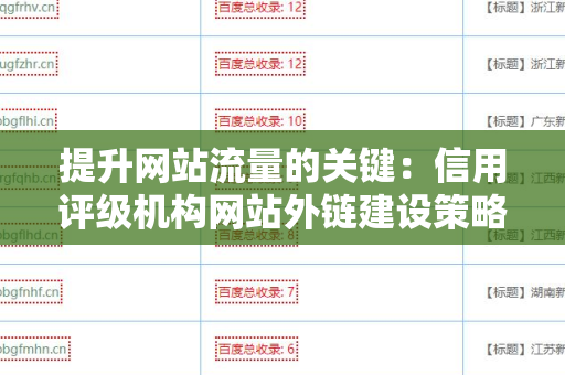 提升网站流量的关键：信用评级机构网站外链建设策略
