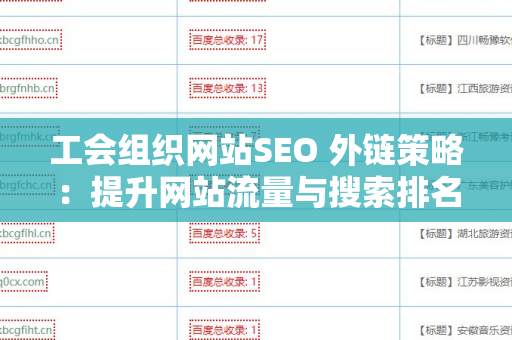 工会组织网站SEO 外链策略：提升网站流量与搜索排名的有效方法