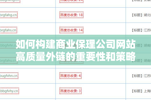如何构建商业保理公司网站高质量外链的重要性和策略
