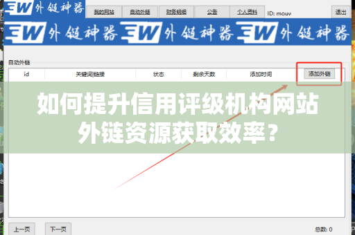 如何提升信用评级机构网站外链资源获取效率？
