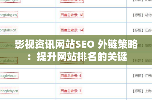 影视资讯网站SEO 外链策略：提升网站排名的关键