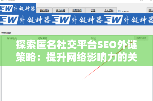 探索匿名社交平台SEO外链策略：提升网络影响力的关键