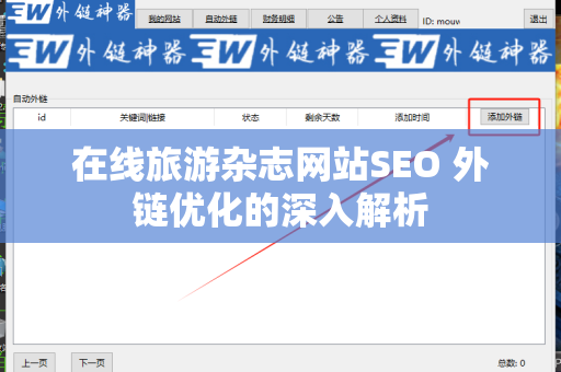 在线旅游杂志网站SEO 外链优化的深入解析