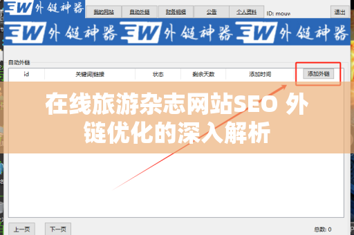 在线旅游杂志网站SEO 外链优化的深入解析