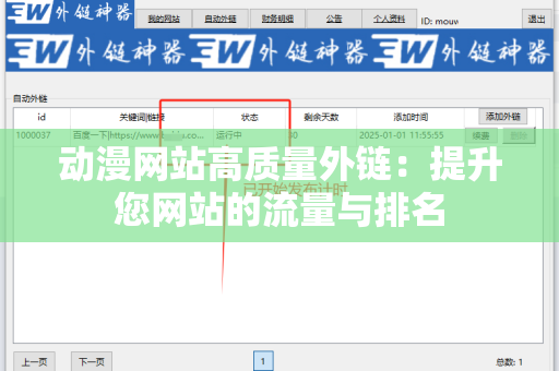 动漫网站高质量外链：提升您网站的流量与排名