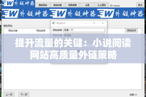 提升流量的关键：小说阅读网站高质量外链策略