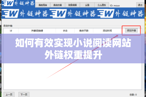 如何有效实现小说阅读网站外链权重提升