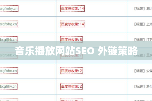 音乐播放网站SEO 外链策略
