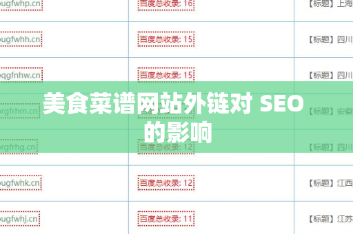 美食菜谱网站外链对 SEO 的影响