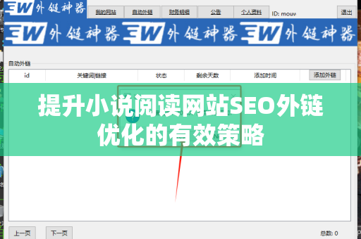 提升小说阅读网站SEO外链优化的有效策略