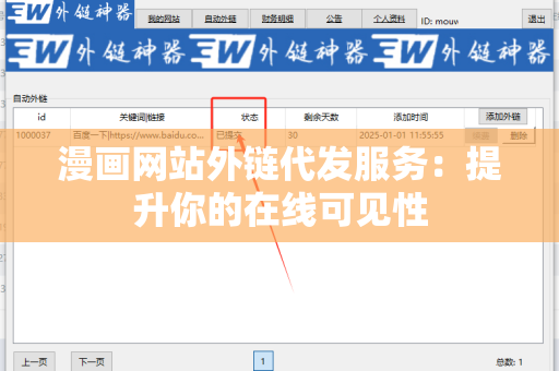 漫画网站外链代发服务：提升你的在线可见性