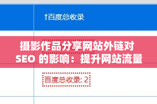 摄影作品分享网站外链对 SEO 的影响：提升网站流量的策略