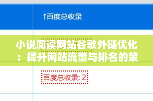 小说阅读网站谷歌外链优化：提升网站流量与排名的策略