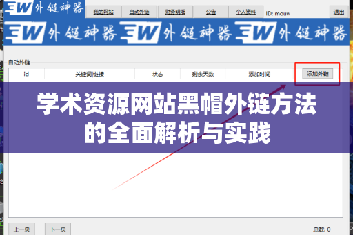 学术资源网站黑帽外链方法的全面解析与实践