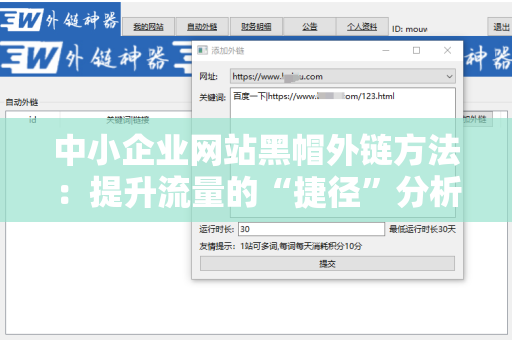 中小企业网站黑帽外链方法：提升流量的“捷径”分析