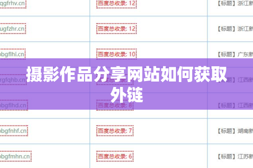 摄影作品分享网站如何获取外链