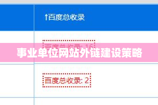 事业单位网站外链建设策略