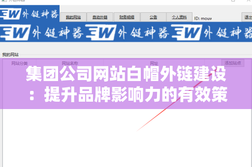 集团公司网站白帽外链建设：提升品牌影响力的有效策略