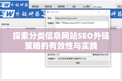 探索分类信息网站SEO外链策略的有效性与实践