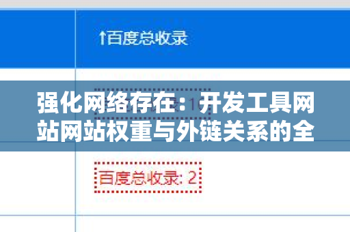 强化网络存在：开发工具网站网站权重与外链关系的全景分析