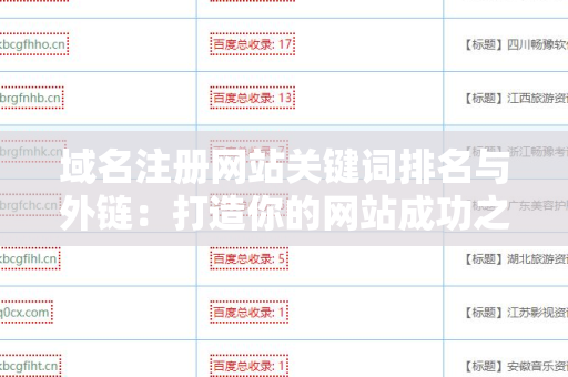 域名注册网站关键词排名与外链：打造你的网站成功之路