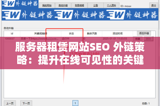 服务器租赁网站SEO 外链策略：提升在线可见性的关键