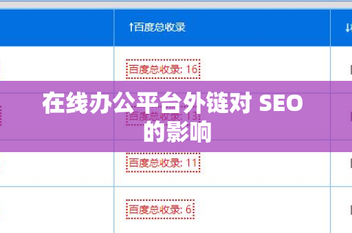 在线办公平台外链对 SEO 的影响
