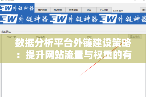 数据分析平台外链建设策略：提升网站流量与权重的有效方法