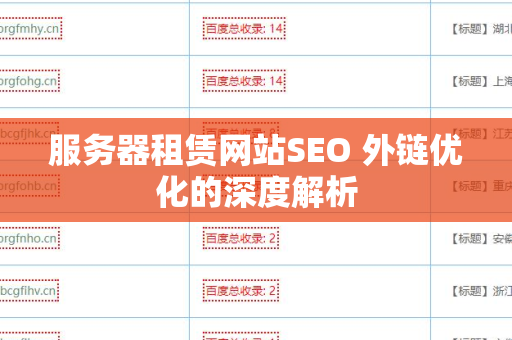 服务器租赁网站SEO 外链优化的深度解析