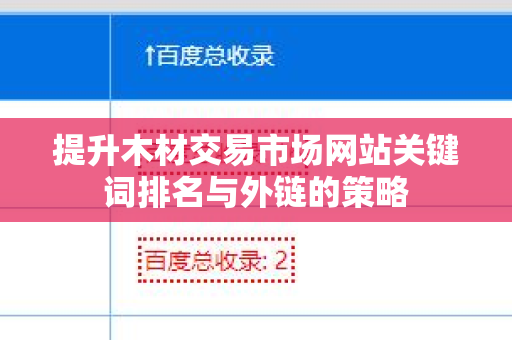 提升木材交易市场网站关键词排名与外链的策略
