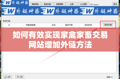 如何有效实现家禽家畜交易网站增加外链方法