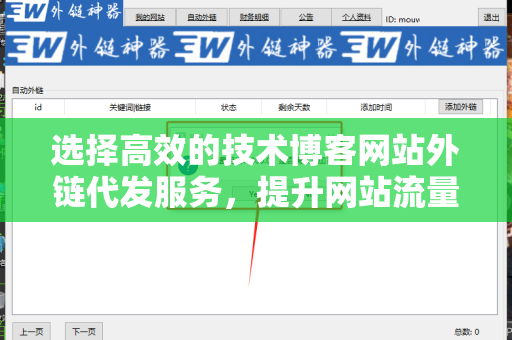 选择高效的技术博客网站外链代发服务，提升网站流量与排名