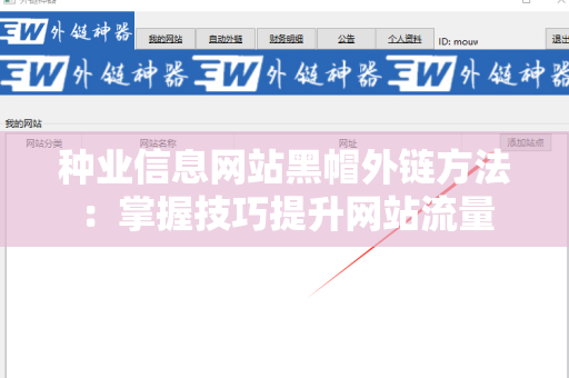 种业信息网站黑帽外链方法：掌握技巧提升网站流量