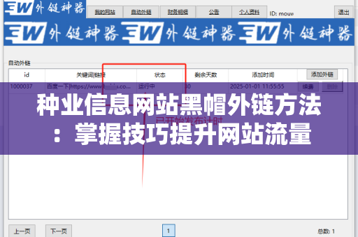 种业信息网站黑帽外链方法：掌握技巧提升网站流量