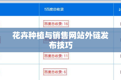 花卉种植与销售网站外链发布技巧