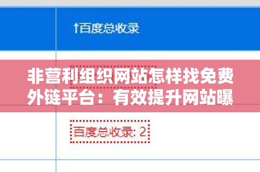 非营利组织网站怎样找免费外链平台：有效提升网站曝光度的策略