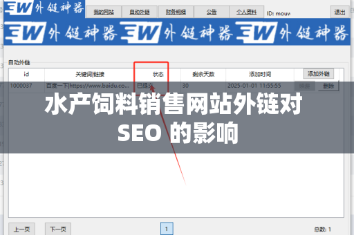 水产饲料销售网站外链对 SEO 的影响