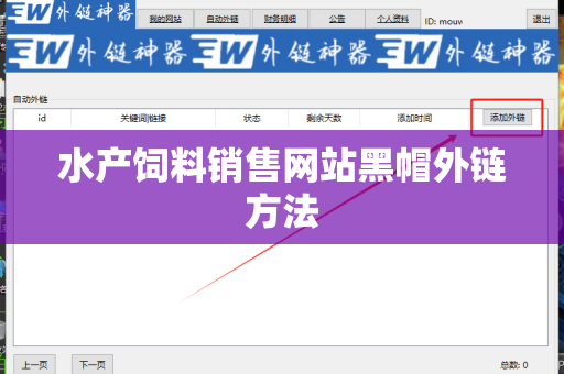 水产饲料销售网站黑帽外链方法