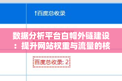 数据分析平台白帽外链建设：提升网站权重与流量的核心策略