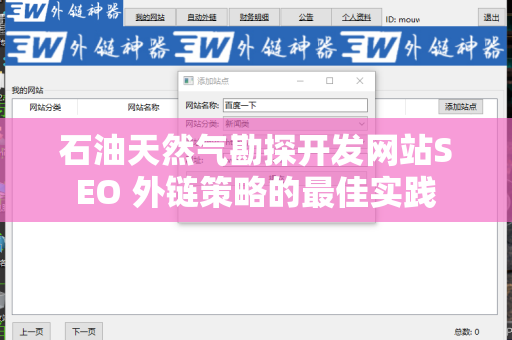 石油天然气勘探开发网站SEO 外链策略的最佳实践