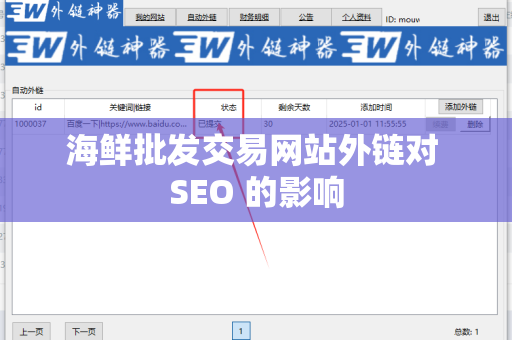 海鲜批发交易网站外链对 SEO 的影响