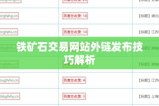 铁矿石交易网站外链发布技巧解析