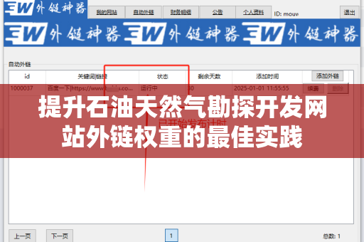 提升石油天然气勘探开发网站外链权重的最佳实践